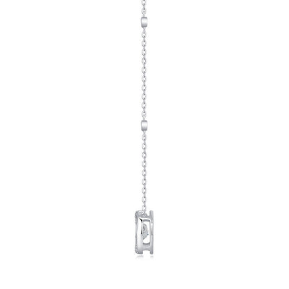 Moissanite Pulsating Heart Necklace - S925 Sterling Silver Light Luxury Collarbone Chain for Women, Trending Minimalist Jewelry