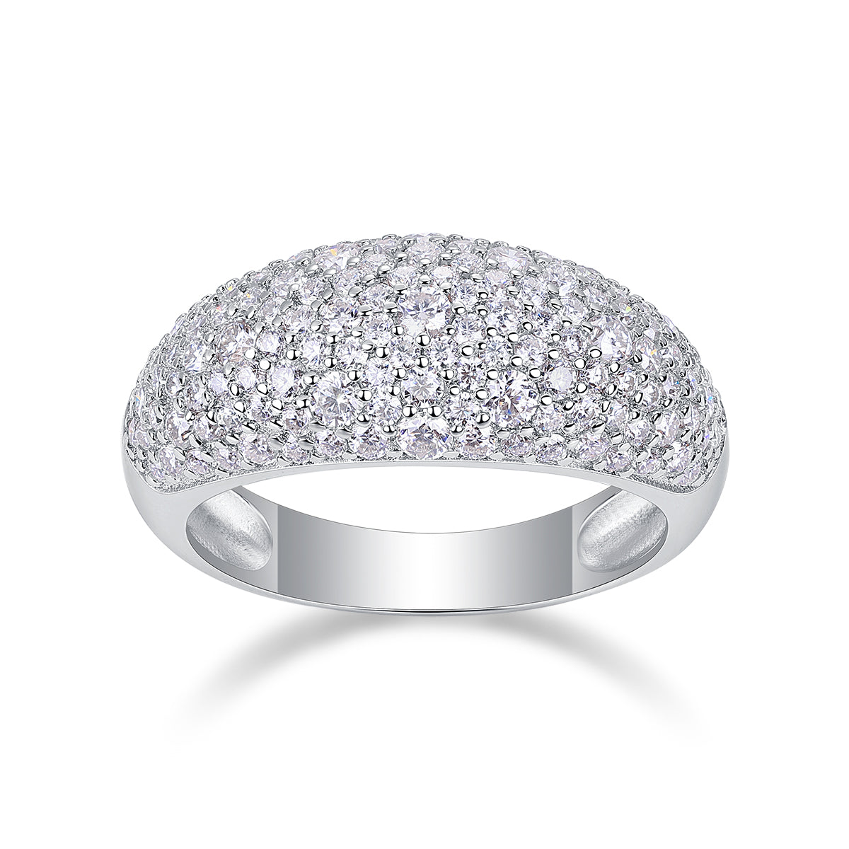 Bague en moissanite Moonlit Stars - Bague céleste en argent sterling S925, 133 pierres, taille 3EX, couleur D, avec certificat GRA