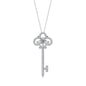 Twilight Key Moissanite Necklace - 0.5ct Key Pendant S925 Sterling Silver, Unlock Love Symbolism Eternal Jewelry Gift