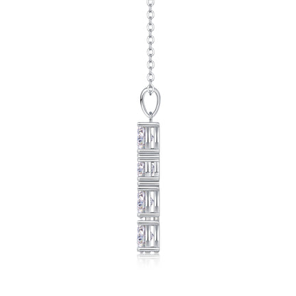 S925 Sterling Silver Moissanite Cross Pendant Necklace for Women - Personalized Elegant Clavicle Chain, Dainty Christian Jewelry Gift for Her, Wedding Party Everyday Wear