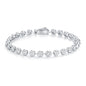 Stellar Beads Moissanite Bracelet - 20-Stone S925 Sterling Silver Light Luxury Tennis Bracelet, 6ct D Color 3EX Cut