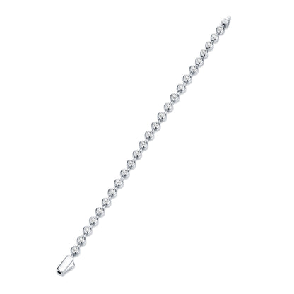 Stellar Beads Moissanite Bracelet - 20-Stone S925 Sterling Silver Light Luxury Tennis Bracelet, 6ct D Color 3EX Cut
