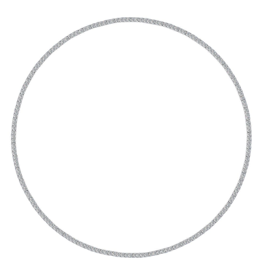 Endless Galaxy Moissanite Tennis Necklace | D Color 3EX Stones | 925 Sterling Silver, 18K White Gold Plated Luxury Jewelry