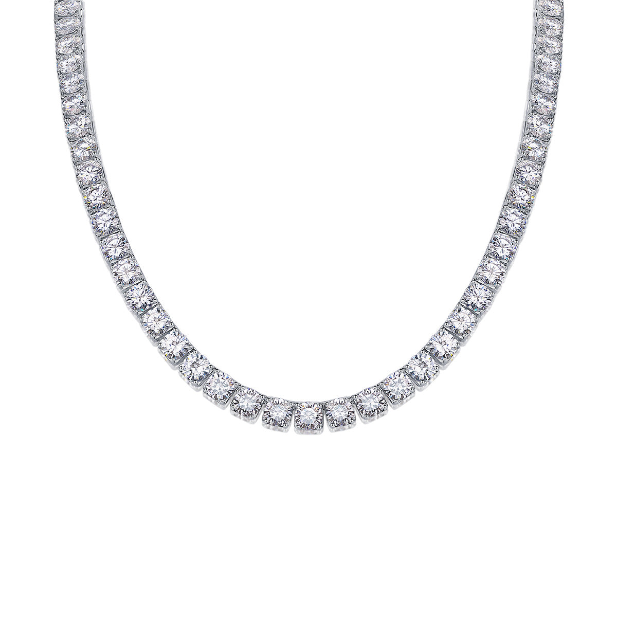 Endless Galaxy Moissanite Tennis Necklace | D Color 3EX Stones | 925 Sterling Silver, 18K White Gold Plated Luxury Jewelry
