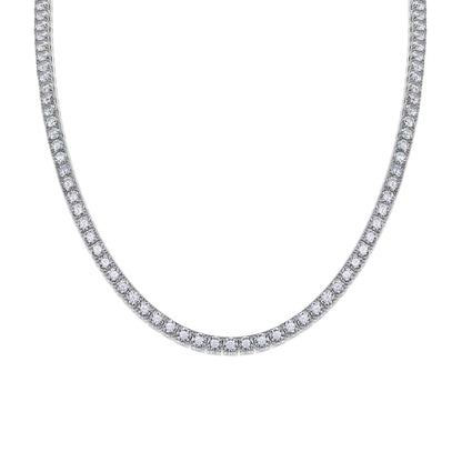 Endless Galaxy Moissanite Tennis Necklace | D Color 3EX Stones | 925 Sterling Silver, 18K White Gold Plated Luxury Jewelry