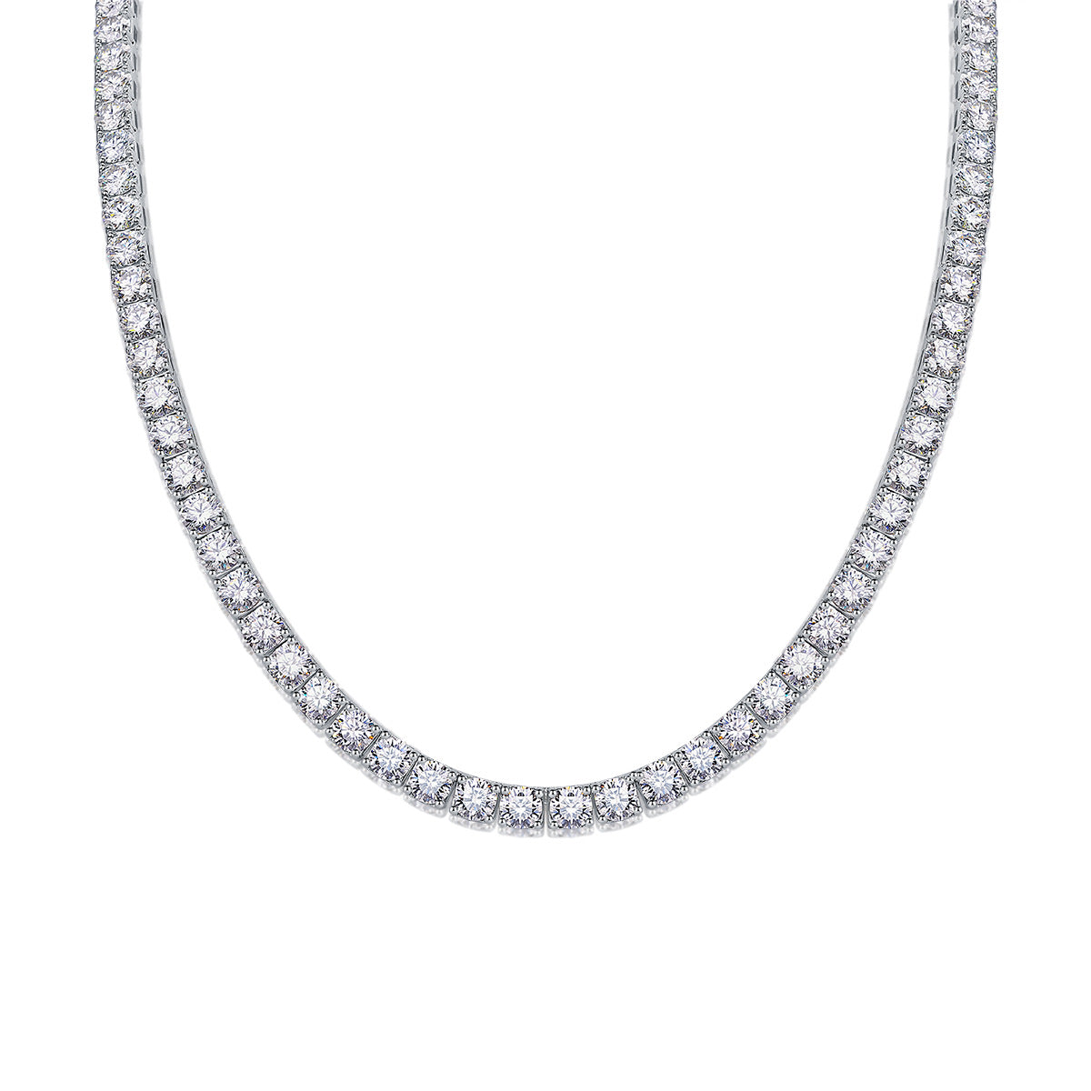 Endless Galaxy Moissanite Tennis Necklace | D Color 3EX Stones | 925 Sterling Silver, 18K White Gold Plated Luxury Jewelry