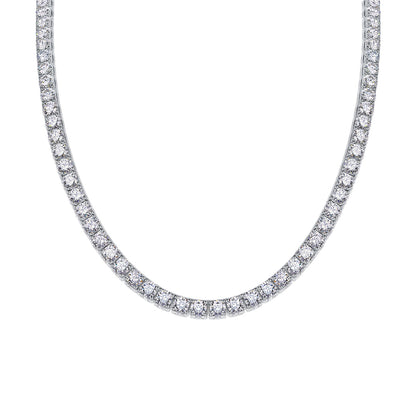 Endless Galaxy Moissanite Tennis Necklace | D Color 3EX Stones | 925 Sterling Silver, 18K White Gold Plated Luxury Jewelry