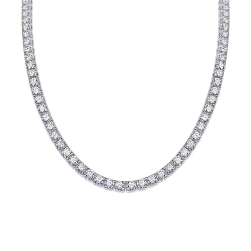 Endless Galaxy Moissanite Tennis Necklace | D Color 3EX Stones | 925 Sterling Silver, 18K White Gold Plated Luxury Jewelry