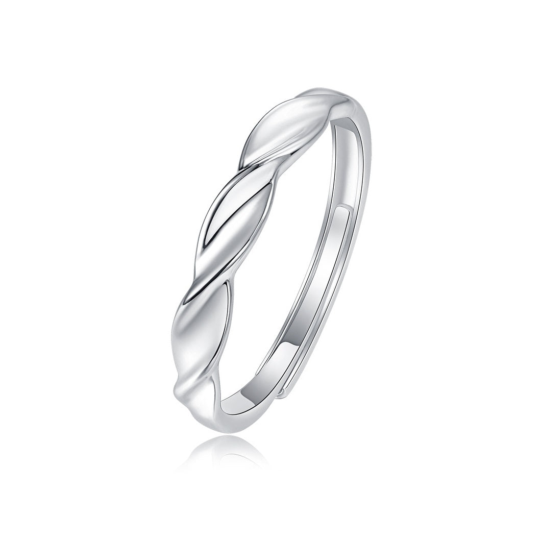 Match Made in Heaven Moissanite Couple Rings - S925 Sterling Silver 0.5ct Adjustable Matching Bands for Him & Her