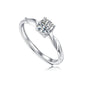 Match Made in Heaven Moissanite Couple Rings - S925 Sterling Silver 0.5ct Adjustable Matching Bands for Him & Her