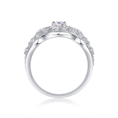 Blossom Cascade Multi-Carat Moissanite Statement Ring for Women | 925 Sterling Silver , GRA Certified