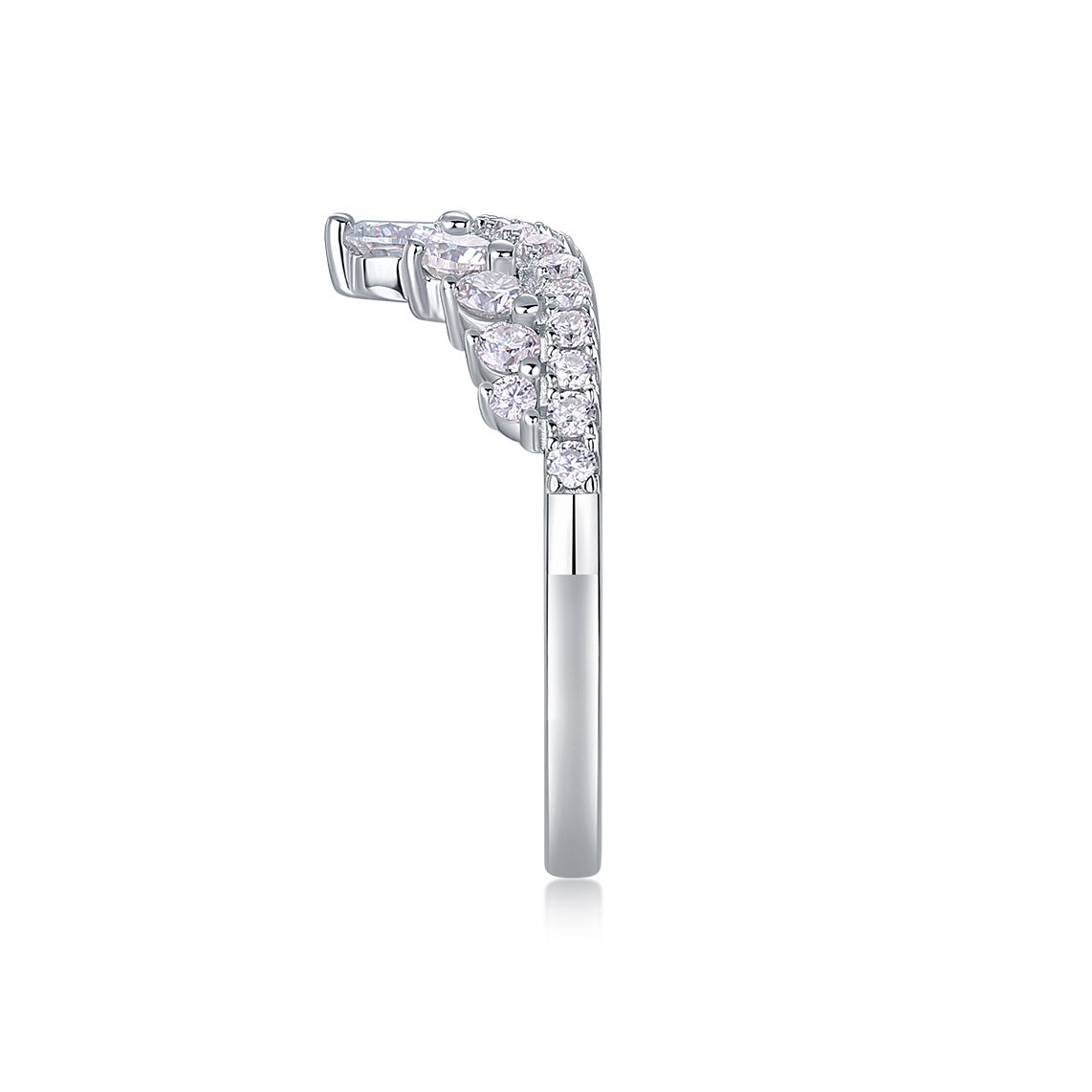 “Victoria” Crown - Inspired Moissanite Ring | S925 Silver, 18K White Gold Plated, D - Color VVS