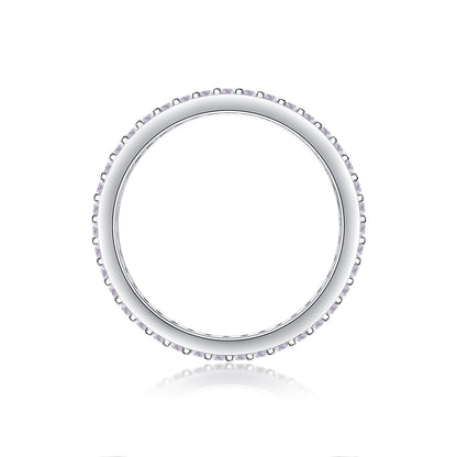 Starry Cluster Moissanite Ring - S925 Sterling Silver 195-Stone Pave Band, D Color 3EX Cut Full Eternity Ring