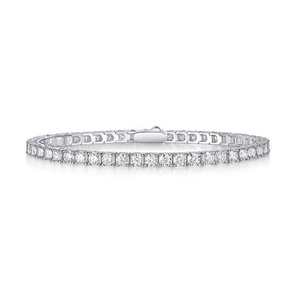 Men's & Women's Tennis Bracelet S925 Sterling Silver - Moissanite Diamond Alternative, Hypoallergenic, Wedding/Party Jewelry
