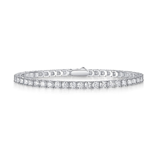 Men's & Women's Tennis Bracelet S925 Sterling Silver - Moissanite Diamond Alternative, Hypoallergenic, Wedding/Party Jewelry