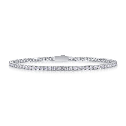 Men's & Women's Tennis Bracelet S925 Sterling Silver - Moissanite Diamond Alternative, Hypoallergenic, Wedding/Party Jewelry