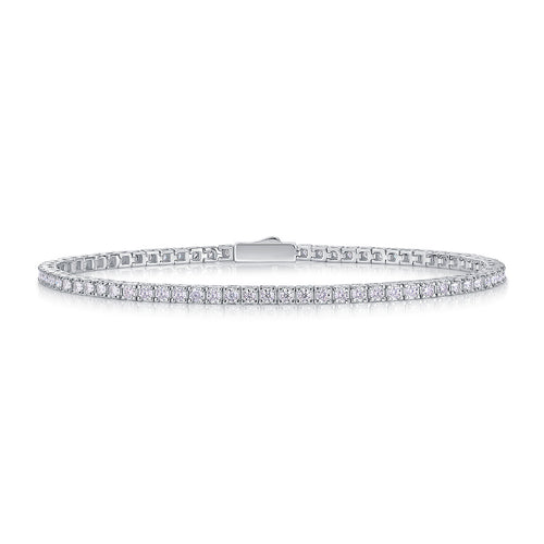 Men's & Women's Tennis Bracelet S925 Sterling Silver - Moissanite Diamond Alternative, Hypoallergenic, Wedding/Party Jewelry