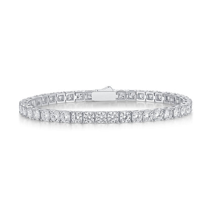 Men's & Women's Tennis Bracelet S925 Sterling Silver - Moissanite Diamond Alternative, Hypoallergenic, Wedding/Party Jewelry